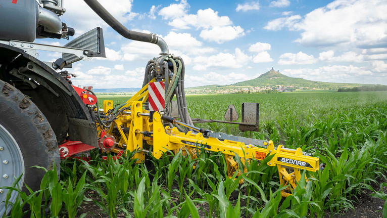 tilling fiels with liquid fertilizer