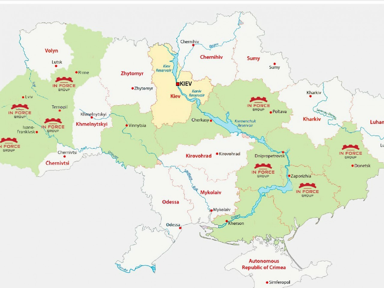 Представництва IN FORCE GROUP